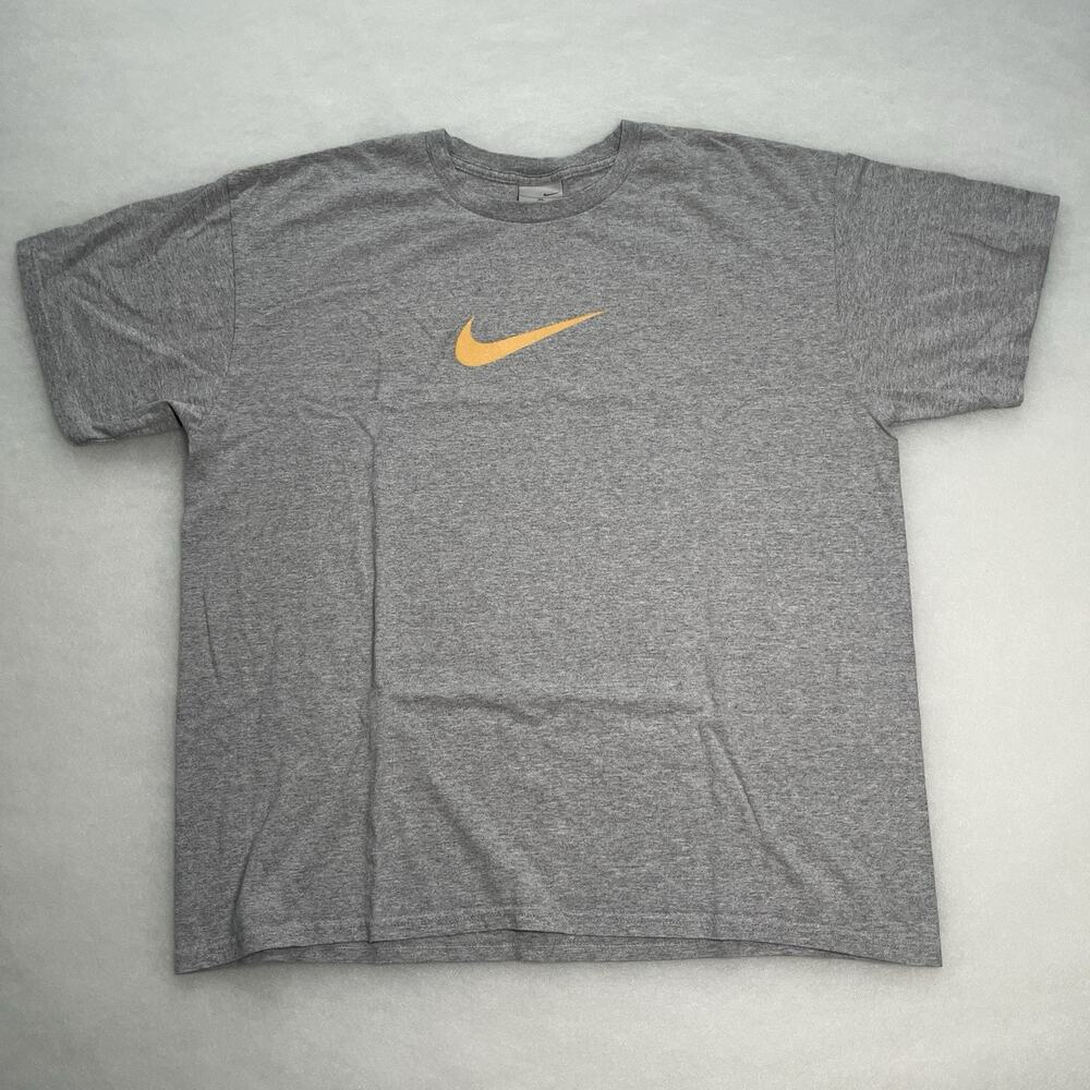 Y2K Nike Silver Tag Baggy Fit Grey Xl Men’s T-shirt Center Swoosh
